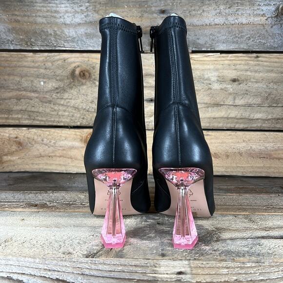 Ted Baker Liya Bootie - Black Leather & Pink Heel - 6 - New without box - Picture 4 of 8